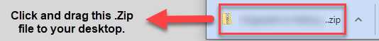 Drag or save the .zip file to your desktop